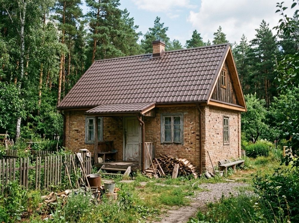 Відновлений дах дачного будинку в Старому Салтові — нова металочерепиця та змонтована кроквяна система