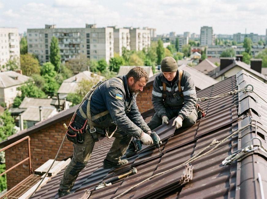 Бригада покрівельників DAHSERVICE